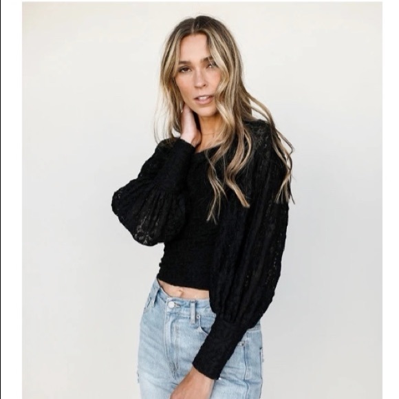 Free people tea time top in black—NWT - Picture 4 of 17